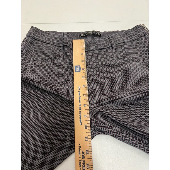 ZARA Trafaluc Women's Pants Navy Blue Red Dot Print Side Zipper Stretch Size L - Picture 9 of 11